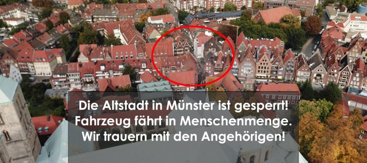 Altstadt in Münster abgesperrt
