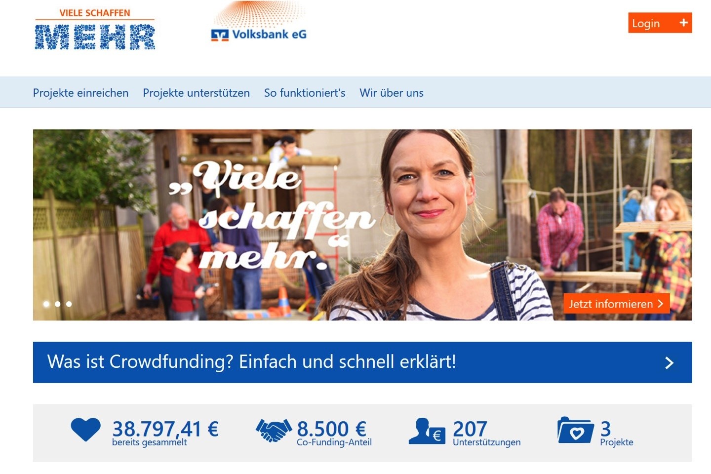 Crowdfunding-Plattform,Volksbank eG,Warendorf,Sassenberg,Ennigerloh,Beelen,