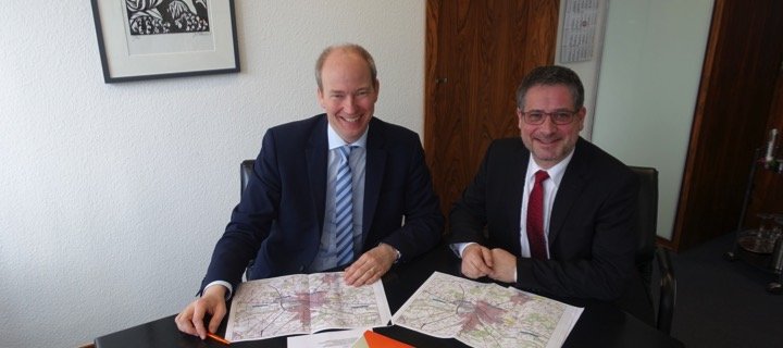 Daniel Hagemeier im Gespräch mit Warendorfs Bürgermeister