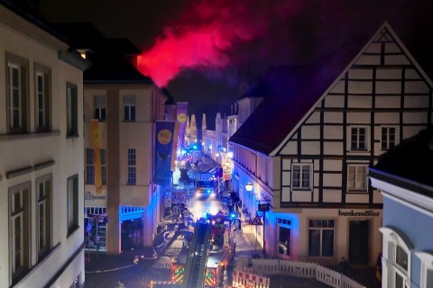 Große Feuerwehrübung in der Warendorfer Innenstadt