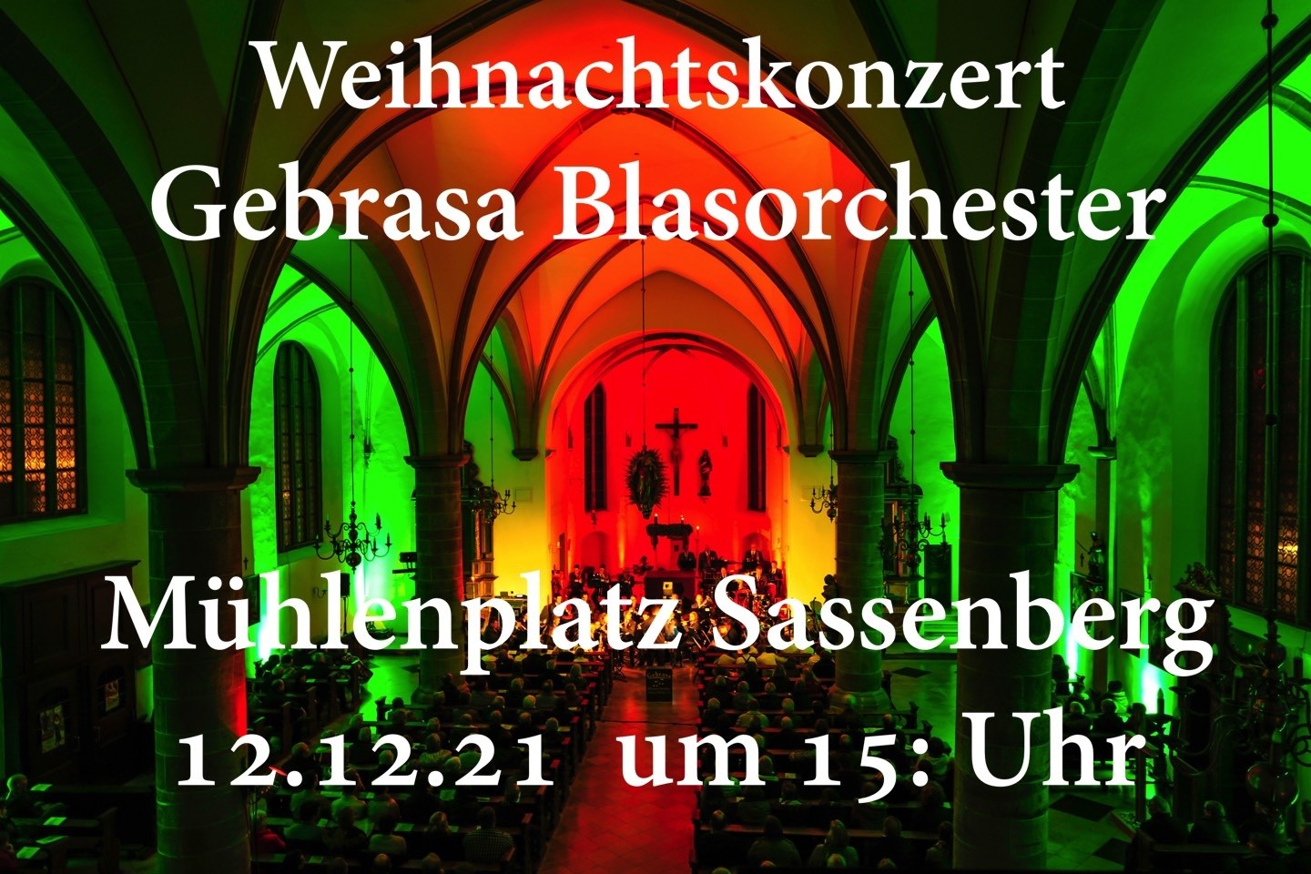 Open-Air-Weihnachtskonzert,Gebrasa Blasorchesters,3. Advent,Sassenberg,Mühlenplatz,