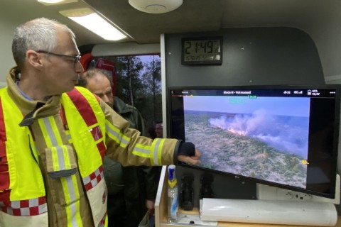 Großer Moorbrand im deutsch-belgischen Grenzgebiet