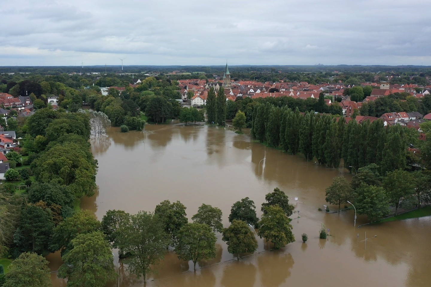 Hochwasser,Feuerwehr,Warendorf,Stadt Warendorf,Situation,Ems,