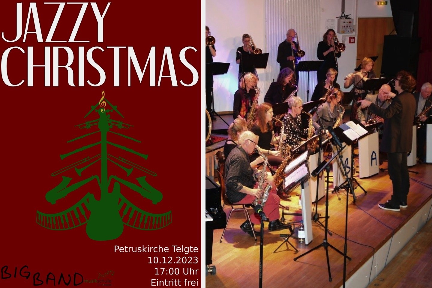 Jazzy Christmas.Telgte,Petruskirche,Big Band der Musikschule der Stadt Telgte,Big Band,Musikschule.Stadt Telgte,