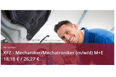 KFZ - Mechatroniker (m/w/d) M+E Tarif 18,18 -26,27 €