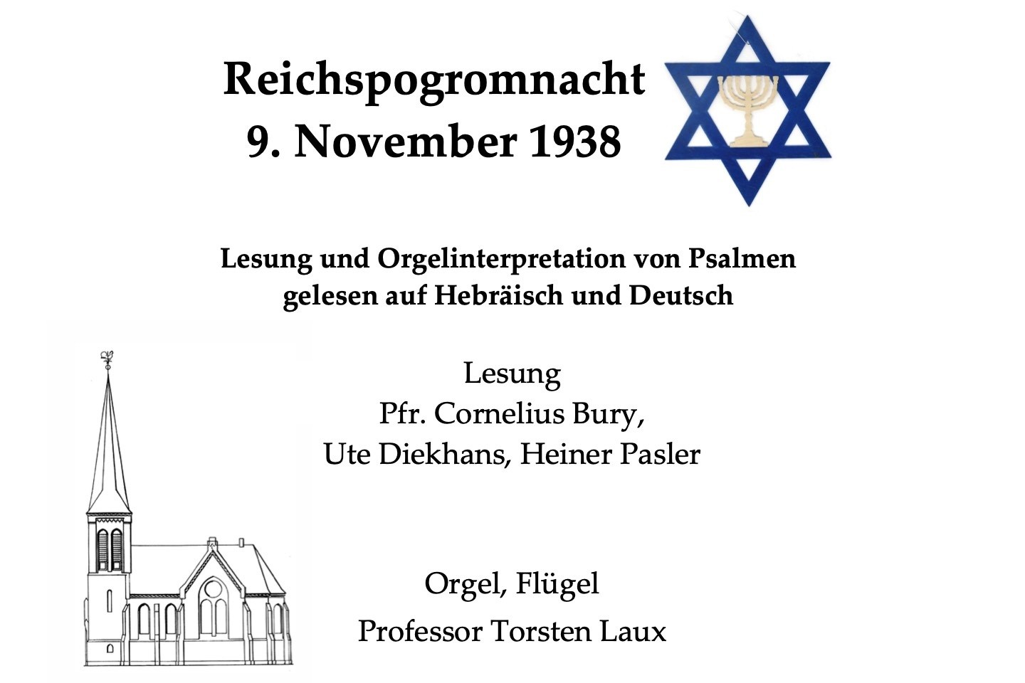 Reichspogromnacht,Christuskirche,Evangelische Kirchengemeinde,Pfarrer Cornelius Bury,Thorsten Laux,