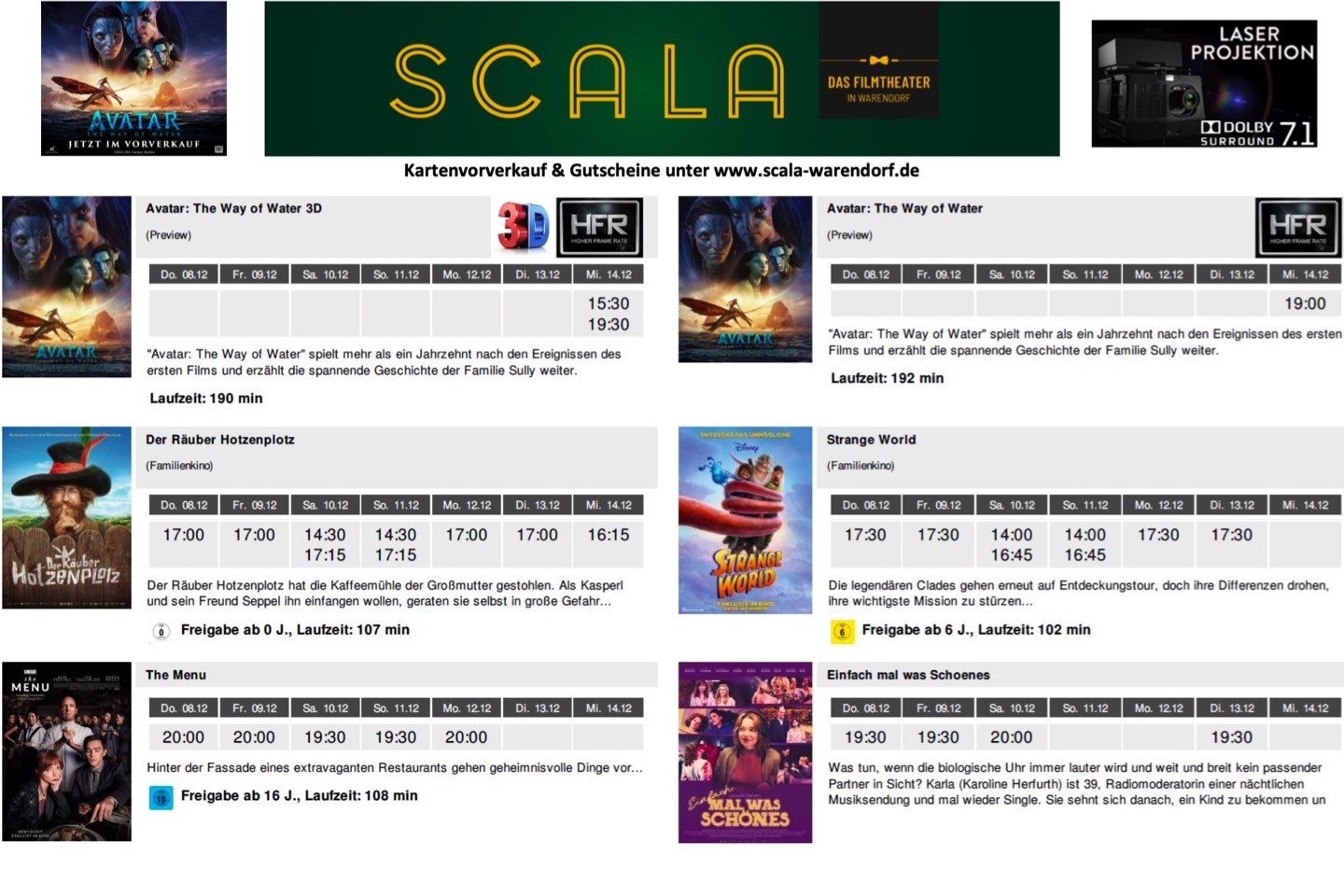 Scala,Kino,Warendorf,Kinoprogramm,