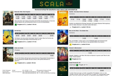 SCALA Kinoprogramm 16. bis 22.05.2024