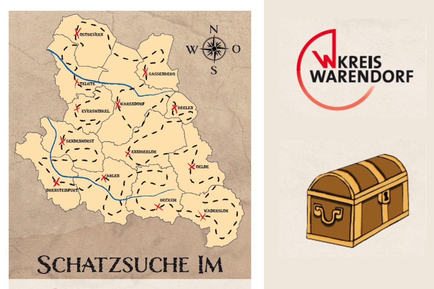 Schatzsuche 2022,Kreis Warendorf,Warendorf,Everswinkel,Sassenberg,Telgte,Ostbevern,