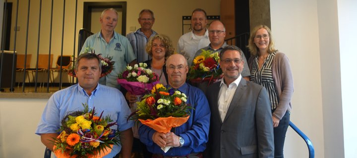 Stadt Warendorf ehrt 40-jährige und 25-jährige Dienstjubilare