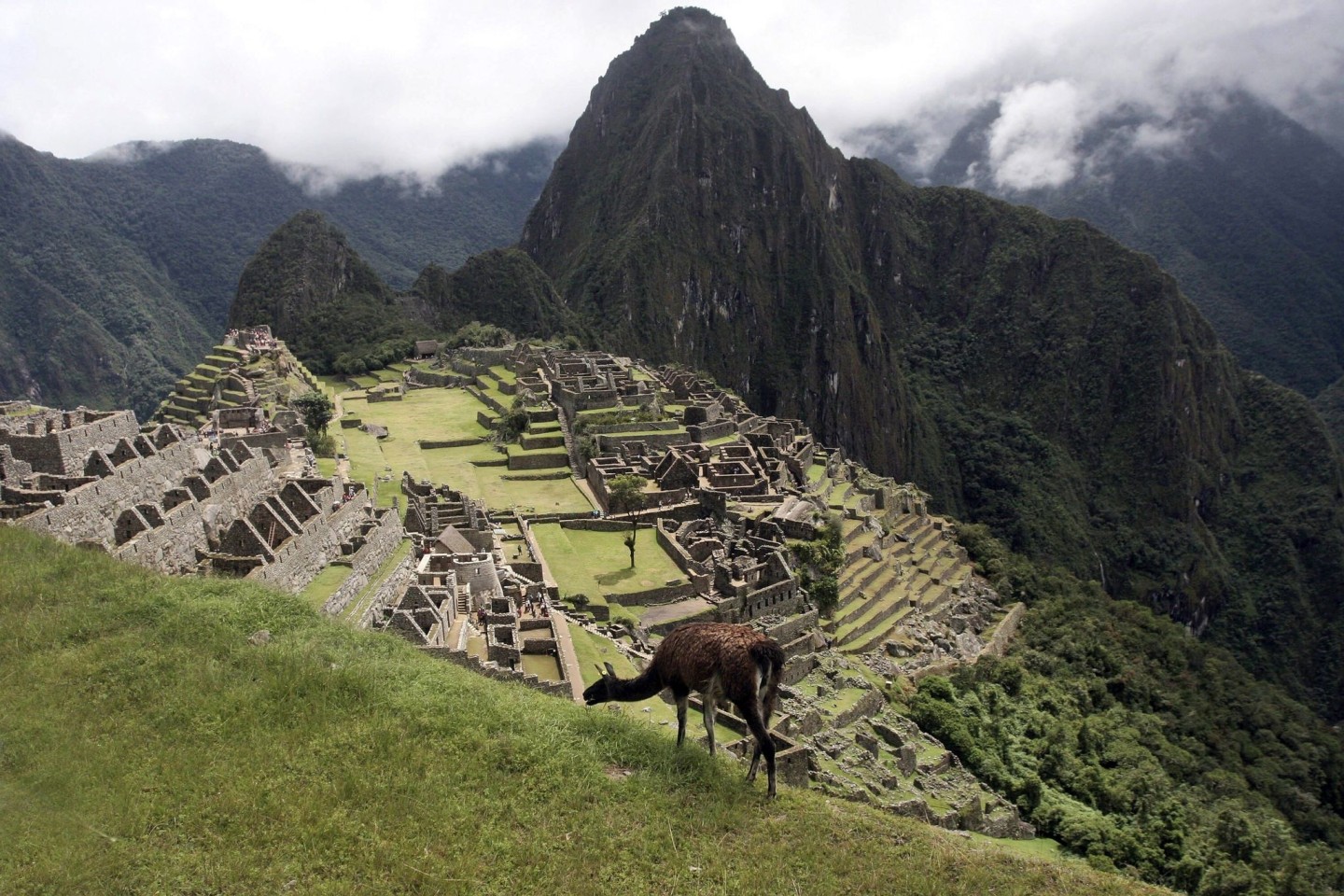 Wütende Touristen wollen sich Zugang zur Inka-Ruinenstadt Machu Picchu verschaffen.